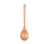 JINGYAN Cucchiaini da tè Natural Solid Wooden Spoon Soup Scoop Wood Tableware Porridge Dessert Teaspoon Kitchen Cooking Utensil