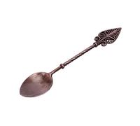 JINGYAN Cucchiaini da tè Retro Coffee Spoon Sugar Tea Dessert Cake Spoons Mini Carved Ice Cream Teaspoon Small Alloy Cutlery Accessories