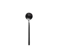 JINGYAN Cucchiaini da tè Small Spoon Coffee for Yogurt Ice Cream Dessert Long Handled Cutlery Kitchen Tainless Steel Round Teaspoon