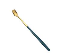 JINGYAN Cucchiaini da tè Square-Headed Teaspoon Long Handle Stainless Steel Coffee Stirring Spoons Dessert Ice Cream Mini Scoop Kitchen Tableware