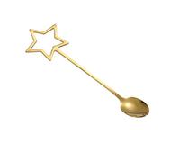 JINGYAN Cucchiaini da tè Stainless Steel Creative Coffee Spoon Coffeeware Teaspoons Ice Cream Dessert Kitchen Accessories Beautiful Tableware