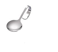 JINGYAN Cucchiaini da tè Stainless Steel Spoon Round Head Teaspoons Coffee Ice Cream Desserts Tools Creative Bend Handle Tableware