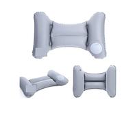 JINGYAN Cuscini da viaggio Comodo cuscino d'aria gonfiabile ultraleggero Cuscino per dormire Camera da letto viaggio Escursionismo Supporto per poggiatesta per aereo spiaggia(Grey)