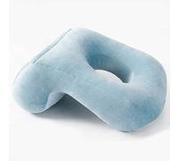 JINGYAN Cuscini da viaggio Comodo cuscino multifunzionale a forma di U per per la schiena Cuscino per testa Bracciolo per l'ufficio Cuscini per il collo(Blue)