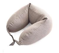 JINGYAN Cuscini da viaggio Cuscino da viaggio a forma di U posteriore morbido con cerniera invisibile cervicale per la pausa pranzo per il collo delle particelle Articoli per auto(Brown)