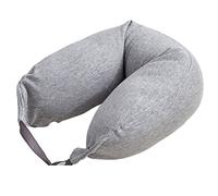 JINGYAN Cuscini da viaggio Cuscino da viaggio a forma di U posteriore morbido con cerniera invisibile cervicale per la pausa pranzo per il collo delle particelle Articoli per auto(Grey)