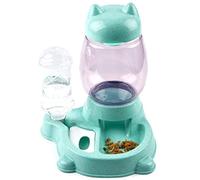 JINGYAN Distributore d'Acqua per Cani Pet Automatic Feeder Cat Dog Food Dispenser Water Drinking Bowl Feeding Pets Supplies(Green)