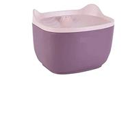 JINGYAN Distributore d'Acqua per Cani Pet Water Fountain 2.5L Capacity Automatic Water Dispenser for S/M Size Pet with Cat Ears Designed Bowl And USB Port(Purple)
