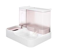 JINGYAN Distributore d'Acqua per Cani Practical Dog Water Food Bowl Water Dispenser for Pet Cat Lovely 2 in 1 Dog Feeder Food Container Bowl(Pink)