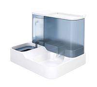 JINGYAN Distributore d'Acqua per Cani Practical Dog Water Food Bowl Water Dispenser for Pet Cat Lovely 2 in 1 Dog Feeder Food Container Bowl(Blue)