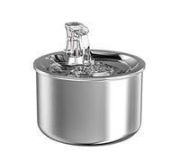 JINGYAN Distributore d'Acqua per Cani Stainless Steel Automatic Cats Fountain 2L Running Water Drinking for Cat Dog 4-Layer Filter Smart Pet Drinker Dispenser Sensor