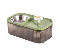 JINGYAN Distributore d'Acqua per Cani Water Fountain Automatic Water Bowl Feeding Watering Pet Water Dispenser Dog Drinking Fountain Waterer for Cat Dog(Green)