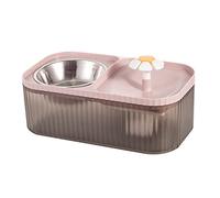 JINGYAN Distributore d'Acqua per Cani Water Fountain Automatic Water Bowl Feeding Watering Pet Water Dispenser Dog Drinking Fountain Waterer for Cat Dog(Pink)
