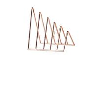 JINGYAN Fermalibri per ufficio 6 Grid Bookends File Storage Shelf Support Nordic Wrought Iron Book Stand Magazine Holder Office Desk Organizer(Rose Gold)