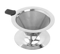 JINGYAN Filtri per caffè Filtro per caffè riutilizzabile per il tè Cono in acciaio inossidabile Cestelli per filtri per a rete Gocciolatore per con supporto per