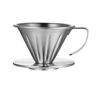 JINGYAN Filtri per caffè Filtro per caffè riutilizzabile per il tè Cono in acciaio inox Cestelli per filtri per a rete Gocciolatore per con supporto per