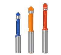 JINGYAN Frese trapano 6.35mm,8mm,Diameter Panel Pilot Trim Router Bit - 8 Shank