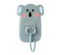 JINGYAN Ganci Multiuso Autoadesivo Gancio Grande Grande Gancio, Gancio da Cucina Multifunzionale Cartoon, Pasta Senza Soluzione di continuità./ Nessun Gancio di punzonatura Dietro la Porta(Grey)