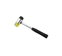 JINGYAN Martelli Double Face Soft Touch Hammer Black Plastic Coated Grip Head Rubber Handheld Tool Leather DIY Multifunctional Nylon Mallet