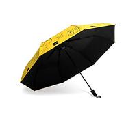 JINGYAN Ombrelli pieghevoli Ombrello piatto leggero parasole 5 pieghevole Sun Mini coppie dell'ombrello manico corto vento durevole resistente ombrello gatto giallo