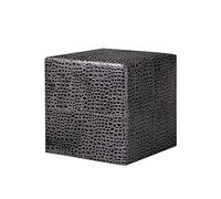 JINGYAN Ottomane Creative Square Sofa leather stool Low Stools Living Room Dressing Stool Chair Office Footrest Mobile Seat(Schwarz)