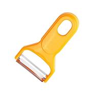 JINGYAN Pelapatate Pelapatta in plastica in Acciaio Inox, Giallo, Adatto per Cucina, Pratico, Dimensioni 105mm