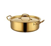 JINGYAN Pentole universali Golden pot Hot Soup Rinse for induction cooker Flat bottomed double ear single Stainless steel hot basin