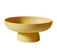 JINGYAN Piatti da portata Fruit Dish Round Drain Fruit Basket Modern Style Container for Kitchen Counter(Yellow)