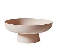 JINGYAN Piatti da portata Fruit Dish Round Drain Fruit Basket Modern Style Container for Kitchen Counter(Pink)