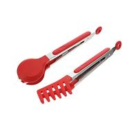 JINGYAN Pinze da cucina 2pcs Silicone Food Tong Non-Slip Pasta Steak Clamp Cooking Barbecue Clip Salad Bread Serving Kitchen Accessories
