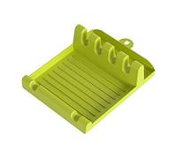 JINGYAN Poggiamestolo 2 Colors Cooking Tools Kitchen Gadgets Pot Cover Spoon Rest Utensil Spatula Holder Heat Resistant Storage Shelves(Green)