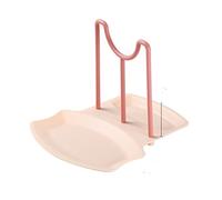 JINGYAN Poggiamestolo Pot Lid Holder Rack Removable Pan Cover Spoon Rest Shelf Stand Utensil Organizer Storage Kitchen Tools(Pink)