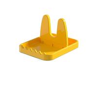 JINGYAN Porta Cucchiaio Kitchen Spoon Holders Fork Spatula Rack Shelf Organizer Plastic Spoon Rest Chopsticks Holder Non-Slip Spoons Pad Kitchen Holders(Yellow)