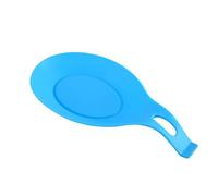 JINGYAN Porta cucchiaio Silicone Insulation Spoon Rest Heat Resistant Placemat Drink Glass Coaster Tray Spoon Pad Eat Mat Pot Holder Kitchen Accessories(Blue)