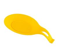 JINGYAN Porta cucchiaio Silicone Insulation Spoon Rest Heat Resistant Placemat Drink Glass Coaster Tray Spoon Pad Eat Mat Pot Holder Kitchen Accessories(Yellow)