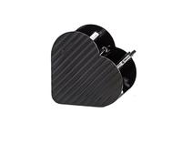 JINGYAN Portapenne Heart-Shaped Storage Box Desktop Makeup Brush Pen Container Small Parts Clutter(Schwarz)