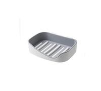 JINGYAN Portasapone Scaffale Doccia antiruggine in plastica con Piatto di Sapone e Ganci, per Bagno, Bagno, Doccia(Grey)