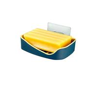 JINGYAN Portasapone Scaffale Doccia antiruggine in plastica con Piatto di Sapone e Ganci, per Bagno, Bagno, Doccia(Yellow)
