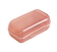 JINGYAN Portasapone Scatola di Sapone da Viaggio con Coperchio Dormitorio Dormitorio Bagno Sigillato Portatile Creativo Multifunzione multicomparto Multifunzione multicomparto(Pink)
