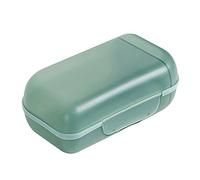 JINGYAN Portasapone Scatola di Sapone da Viaggio con Coperchio Dormitorio Dormitorio Bagno Sigillato Portatile Creativo Multifunzione multicomparto Multifunzione multicomparto(Green)