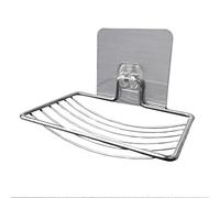 JINGYAN Portasapone Soap Rack Box Stainless Steel Single-Layer Punch-Free Draining Bathroom Toilet Wall Rack Soap Tray