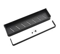 JINGYAN Portaspezie Hotel Household Aluminum Bathroom Soap Shelves Towel Shampoo Holder Storage Rack Wall Shelf Kitchen Spice Rack Black