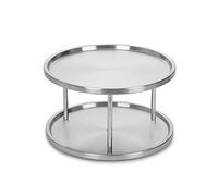 JINGYAN Portaspezie Kitchen Rotary Shelf Seasoning Rack Multifunctional Double Layer Seasoning Storage Artifact Cosmetics Storage Rack Home
