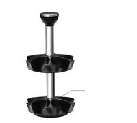 JINGYAN Portaspezie Rotating Spice Jar Glass Bottle Pepper Sugar Salt Sealed Container Seasoning Box with Storage Rack Kitchen Accessories