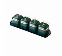 JINGYAN Portaspezie Seasoning Box Household Bottle Jar Salt Shaker Combination Set Spice Rack Canister