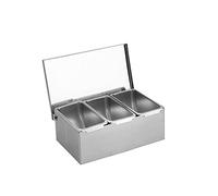 JINGYAN Portaspezie Seasoning Containers Set Steel Seasoning Box Spice Jar Spice Rack Condiment Cruet Bottle Square with Cover