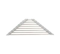 JINGYAN Portaspugne da cucina Triangular plate for sink corner sponge holder above collapsible drain(A)