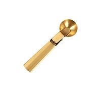JINGYAN Porzionatori da gelato Stainless Steel Ice Cream Scoop with Trigger, Anti-Freeze Handle, Icecream Spoon Perfect for Gelatos, Frozen Yogurt, Sundaes(Gold)