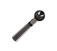 JINGYAN Porzionatori da gelato Stainless Steel Ice Cream Scoop with Trigger, Anti-Freeze Handle, Icecream Spoon Perfect for Gelatos, Frozen Yogurt, Sundaes(Schwarz)