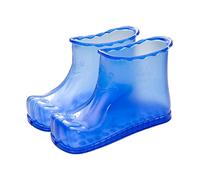 JINGYAN Prodotti per pediluvio Comfortable PVC Bath Soaking Knead Health Care Foot Massage Shoes for Unisex Use(Blue)